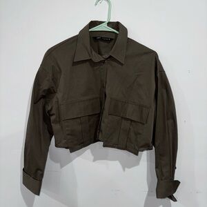 Zara Women's Dark Olive Utility Jacket
